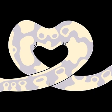 Artwork thumbnail, Lavender Albino Ball Python Heart by eternallygifted