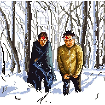 Aperçu de l'œuvre Paulie + Christopher 8 bits (Les Soprano) de ASIC