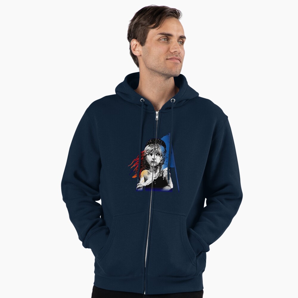 Vista previa del artículo con la obra «Sudadera con capucha y cremallera», diseñado y vendido por Caroline Guercio.