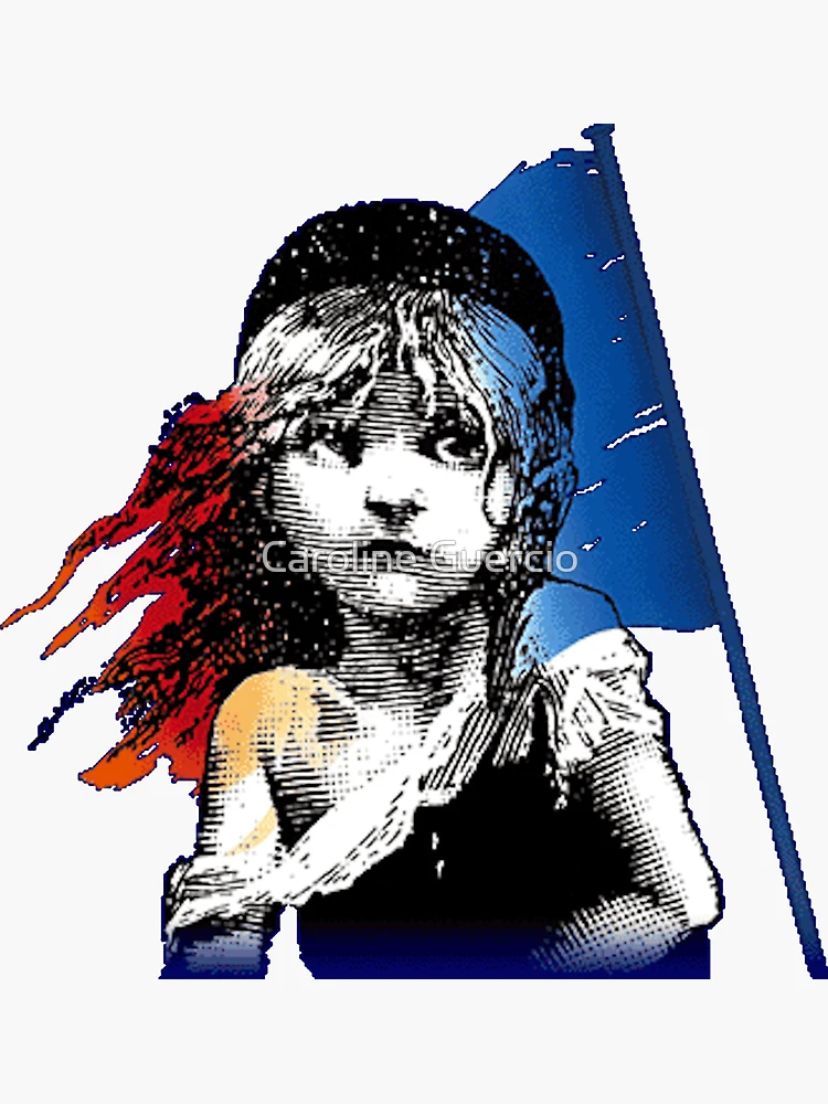 Imagen 3 de 3, Pegatina con la obra Les Mis, diseñada y vendida por Caroline Guercio.
