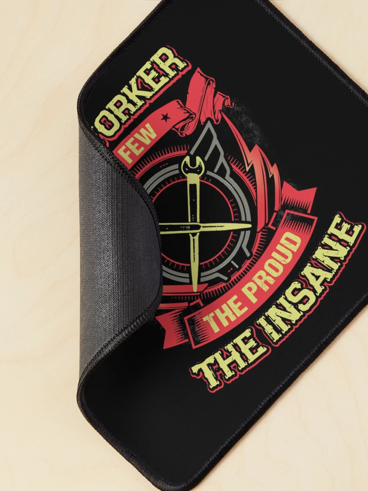 Thumbnail 2 of 5, Mouse Pad, Ironworker the proud and insane designed and sold by DarkCatStore.