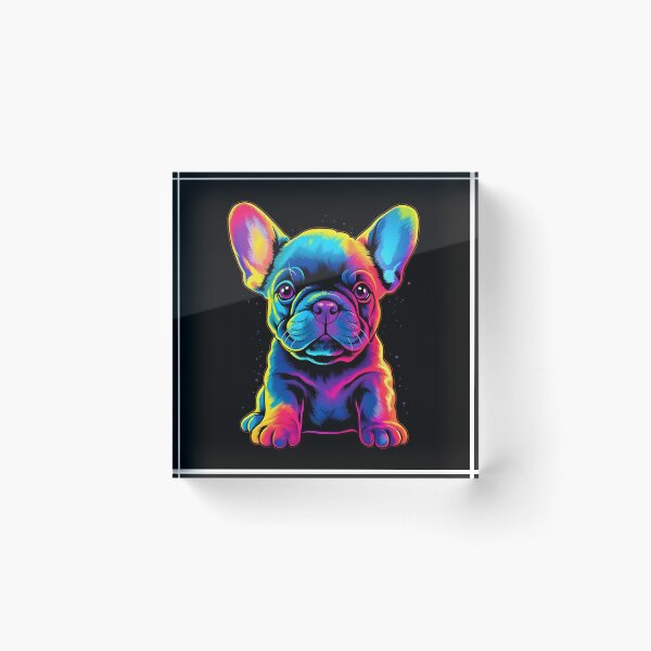 Item preview, Cachorro de bulldog francés colorido designed and sold by ARTficiallyAnon.