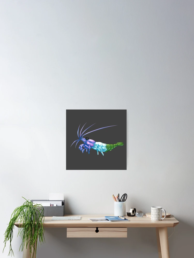 Thumbnail 2 of 3, Poster, Pride Genderqueer Shrimp designed and sold by Jeenakatarox.