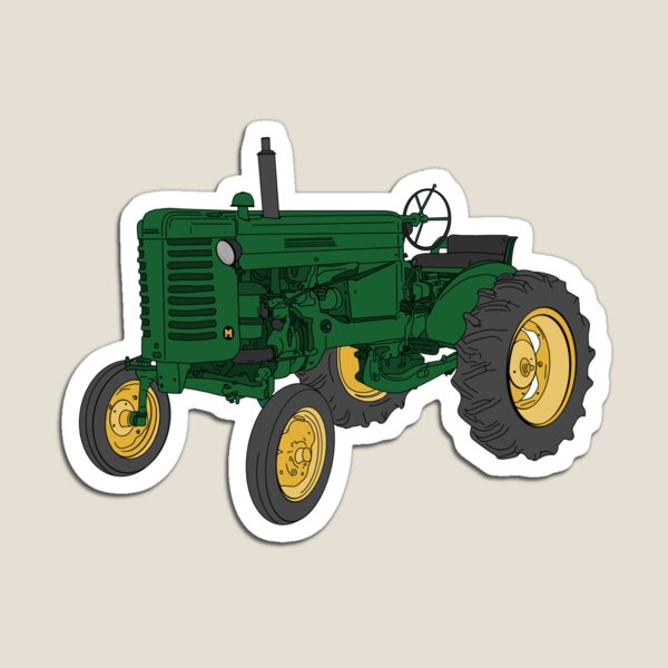 Aperçu de l'œuvre Tracteur John Deere style M vert créée et vendue par MillvilleRidge.