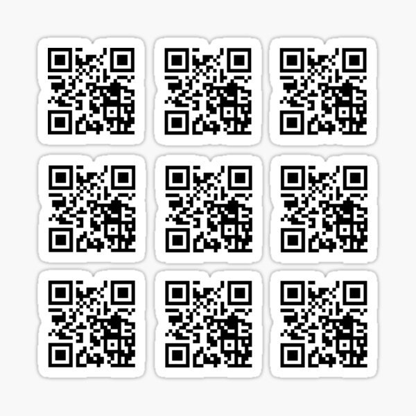 Item preview, PAQUETE DE PEGATINAS CON CÓDIGO QR DE RICKROLL designed and sold by Kyiomi.