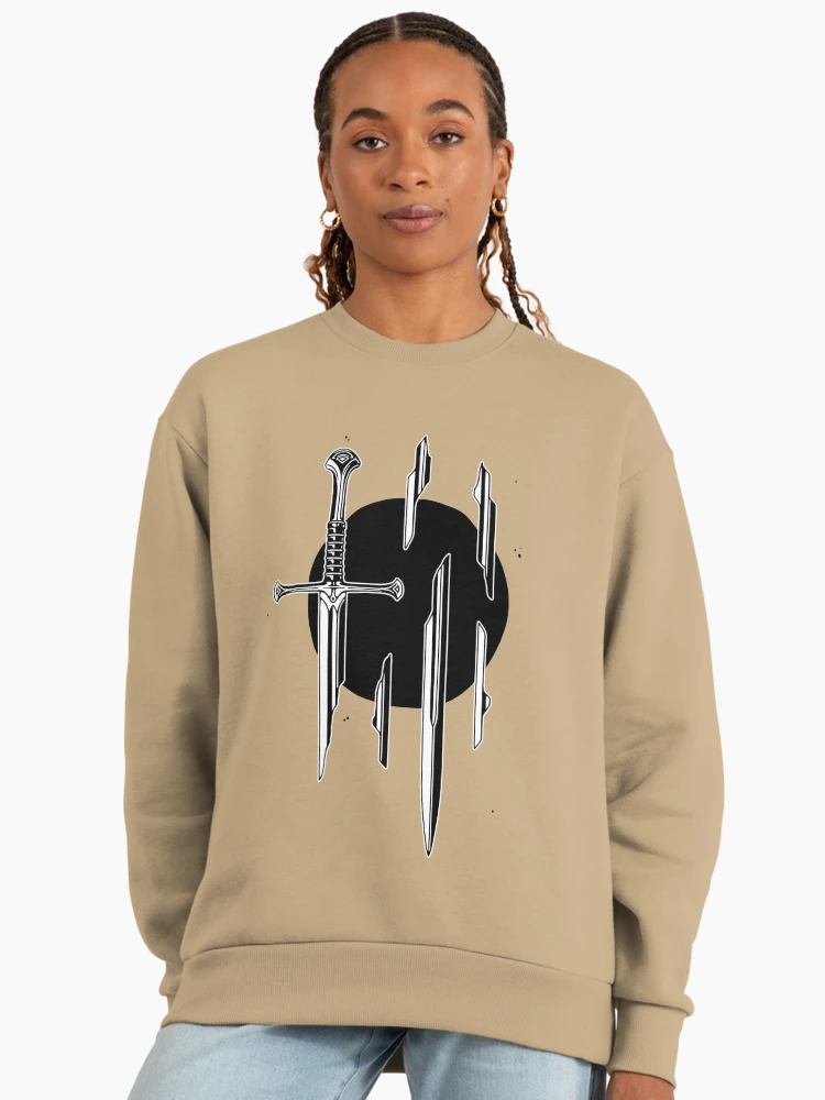 Aperçu 3 sur 6. Sweatshirt premium oversize avec l'œuvre Les éclats de Narsil créée et vendue par abbeymacart.