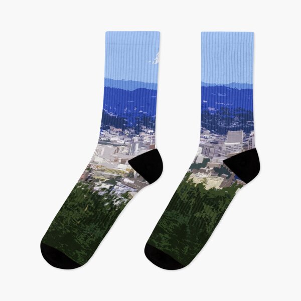 Item preview, Mount Hood, Portland, Oregon, City, Skyline, USA, Travel Print designed and sold by summattodraw.