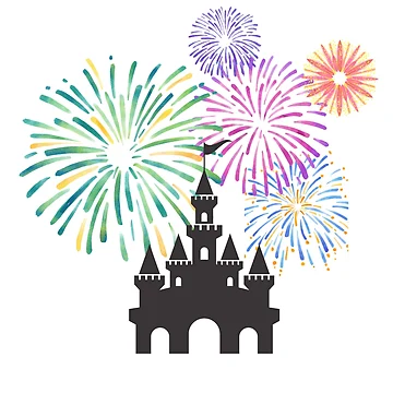 Artwork thumbnail, Castle and Fireworks by christykm