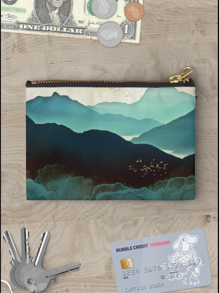 Imagen 3 de 4, Bolsos de mano con la obra Montañas Índigo, diseñada y vendida por spacefrogdesign.
