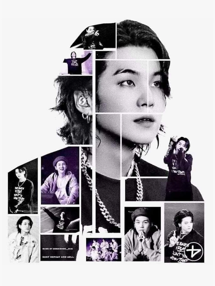 Imagen 3 de 3, Imán con la obra Collage de Min Yoongi - SUGA de BTS, diseñada y vendida por randalieren.