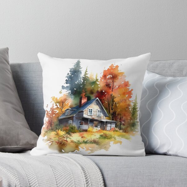 Artikelvorschau, Cozy Autumn Cottage Clipart, Herbst Rückzug, herbstliche Behausung, rustikale Gemütlichkeit, Ernte Haus, saisonale Komfort, warme Rückzug entworfen und verkauft von CoolorPaint.