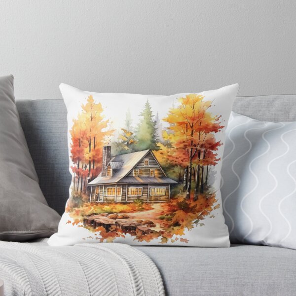 Artikelvorschau, Cozy Autumn Cottage Clipart, Herbst Rückzug, herbstliche Behausung, rustikale Gemütlichkeit, Ernte Haus, saisonale Komfort, warme Rückzug entworfen und verkauft von CoolorPaint.