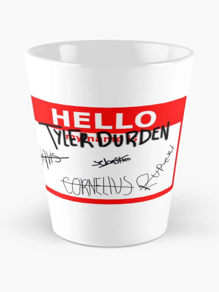 Imagen 2 de 4, Taza de café con la obra Hola mi nombre es Tyler Durden, diseñada y vendida por aranzazu18.