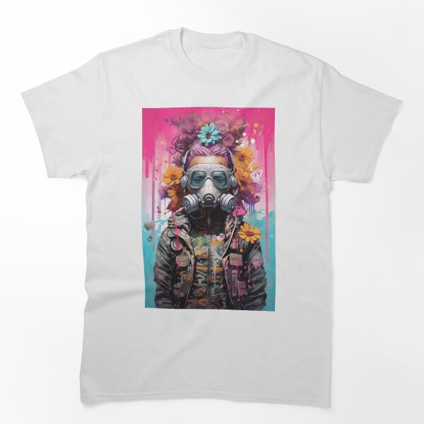 Aperçu de l'œuvre Portrait Flowerpunk - Style éclectique avec des éléments Cyberpunk et Punk Rock créée et vendue par Piotrek0001.
