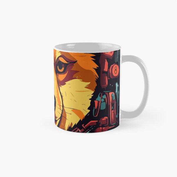 Item preview, Sci Fi Cyberpunk Shiba Inu Dog Breed Abstract Art Japan designed and sold by Art-Jiyuu.