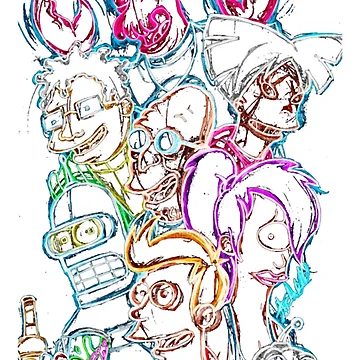 Artwork thumbnail, Graphic Futu Cartoons Characters by ainitdolop