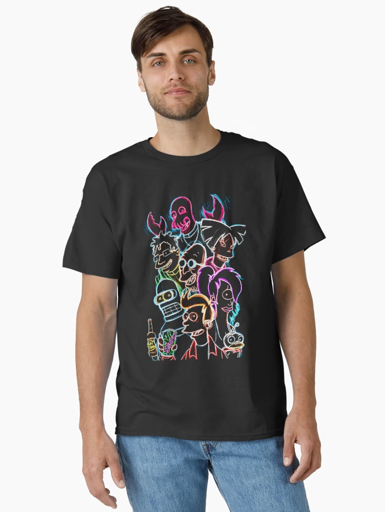Thumbnail 2 of 7, Classic T-Shirt, Graphic Futu Cartoons Characters designed and sold by ainitdolop.
