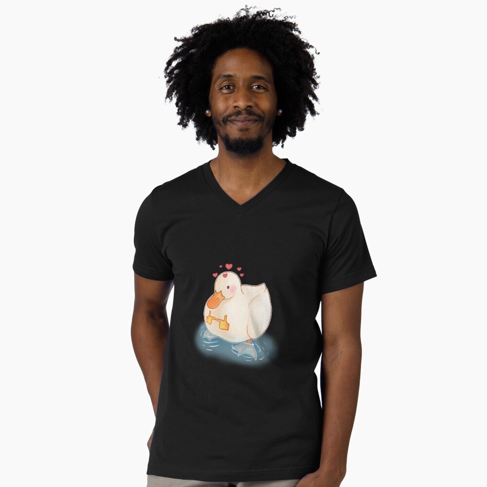 Aperçu de l'œuvre T-shirt col V créée et vendue par CuteBlueArt.