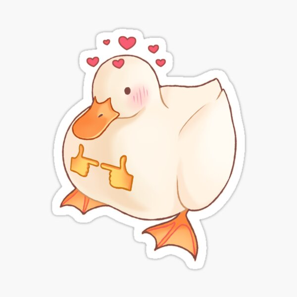 Aperçu de l'œuvre canard amoureux créée et vendue par CuteBlueArt.