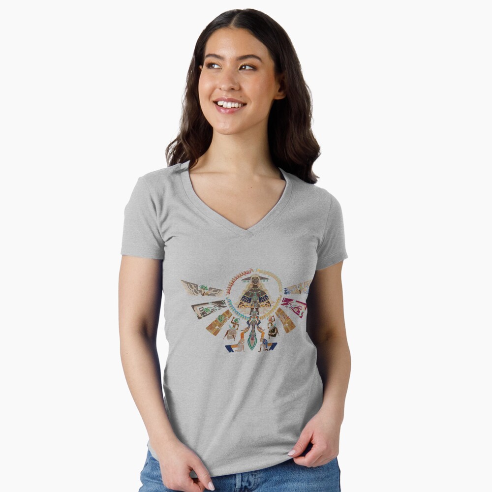 Vista previa del artículo con la obra «Camiseta entallada de cuello en V», diseñado y vendido por Alcoz.