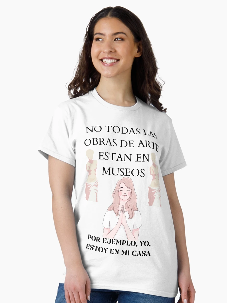Imagen 3 de 7, Camiseta clásica con la obra EL ARTE ESTA EN CASA, diseñada y vendida por stickersrafisa.