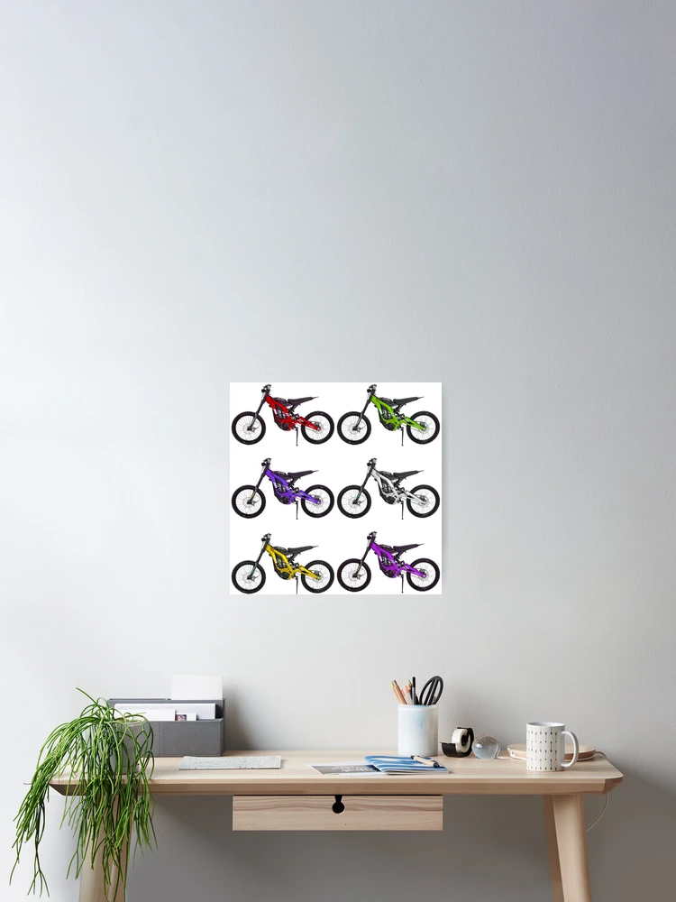 Thumbnail 2 of 3, Poster, Multi Sur-Ron E-Bike Dirt Bike Fun Pattern designed and sold by GoodGuys4itALL.