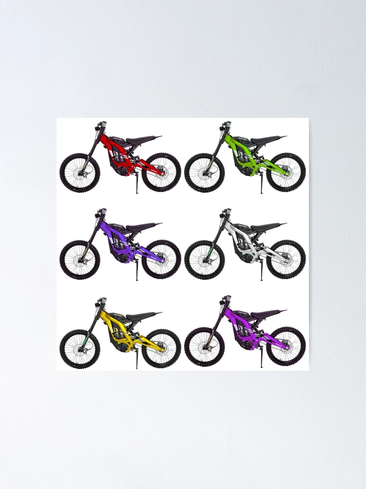 Thumbnail 1 of 3, Poster, Multi Sur-Ron E-Bike Dirt Bike Fun Pattern designed and sold by GoodGuys4itALL.