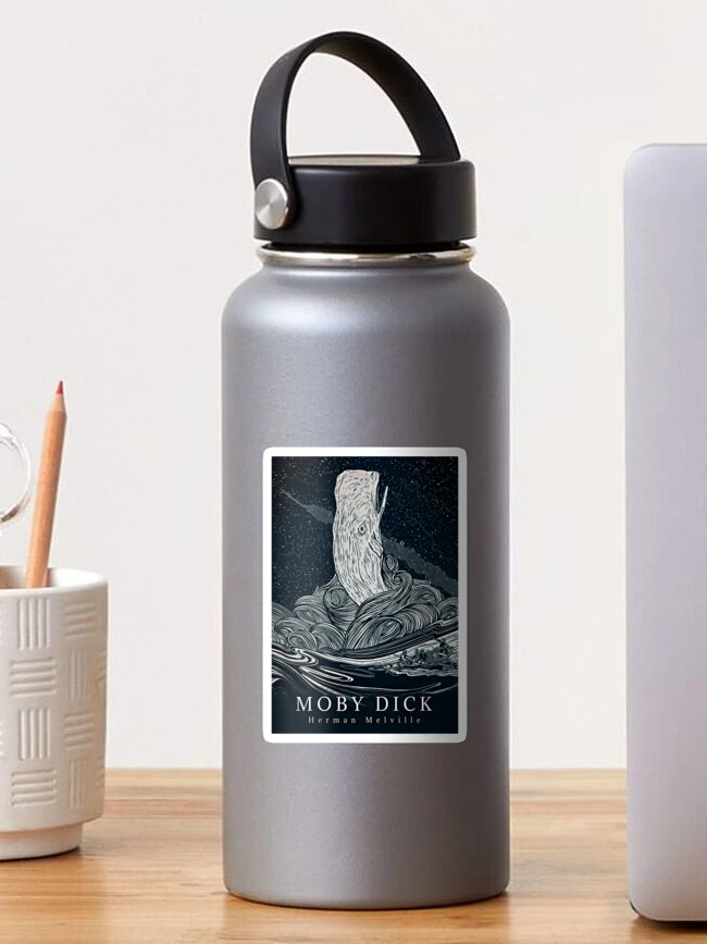 Thumbnail 1 of 3, Sticker, Moby Dick Book Cover by Herman Melville designed and sold by booksnbobs.