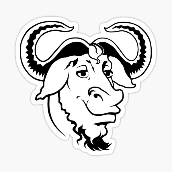 Item preview, GNU Head Official Logo designed and sold by Rainwater Merch.