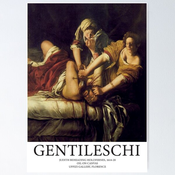 Aperçu de l'œuvre Artemisia Gentileschi // Affiche d'art Judith décapitant Holopherne créée et vendue par 33ll.