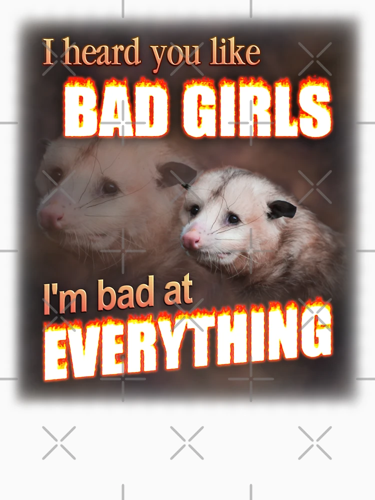 Thumbnail 7 von 7, Classic T-Shirt, Ich habe gehört, dass du auf böse Mädchen stehst – ich bin schlecht in allem, was mit Opossum-Wortkunst zu tun hat designt und verkauft von snazzyseagull.