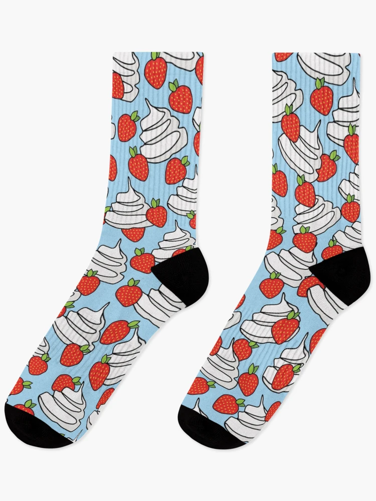 Thumbnail 1 of 5, Socks, Strawberries and Cream designed and sold by DanandDee.