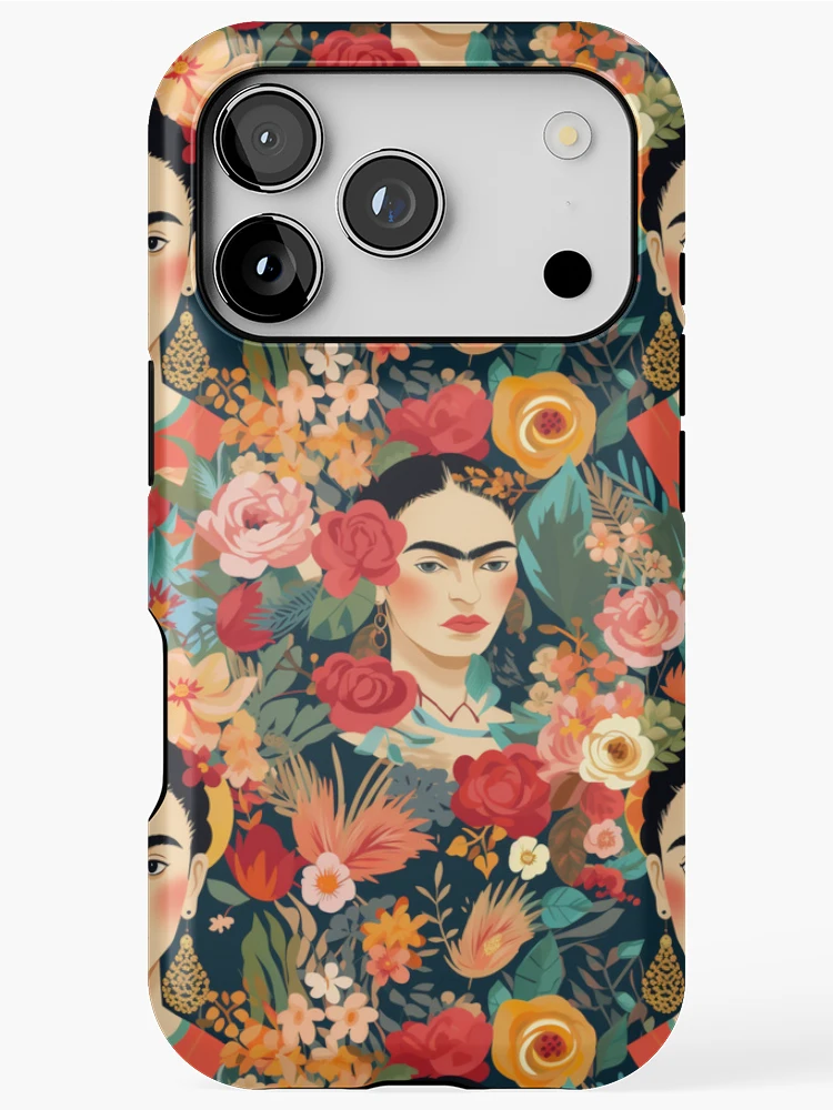 Thumbnail 1 of 4, iPhone Case, Floral Frida Kahlo designed and sold by bigmoments.