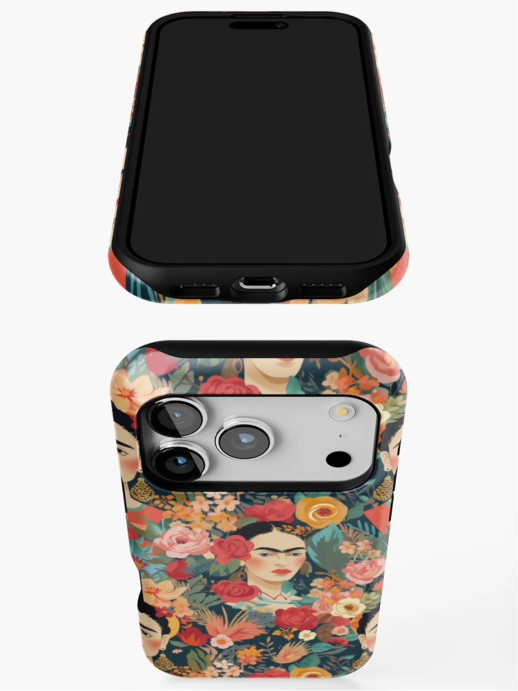 Thumbnail 3 of 4, iPhone Case, Floral Frida Kahlo designed and sold by bigmoments.
