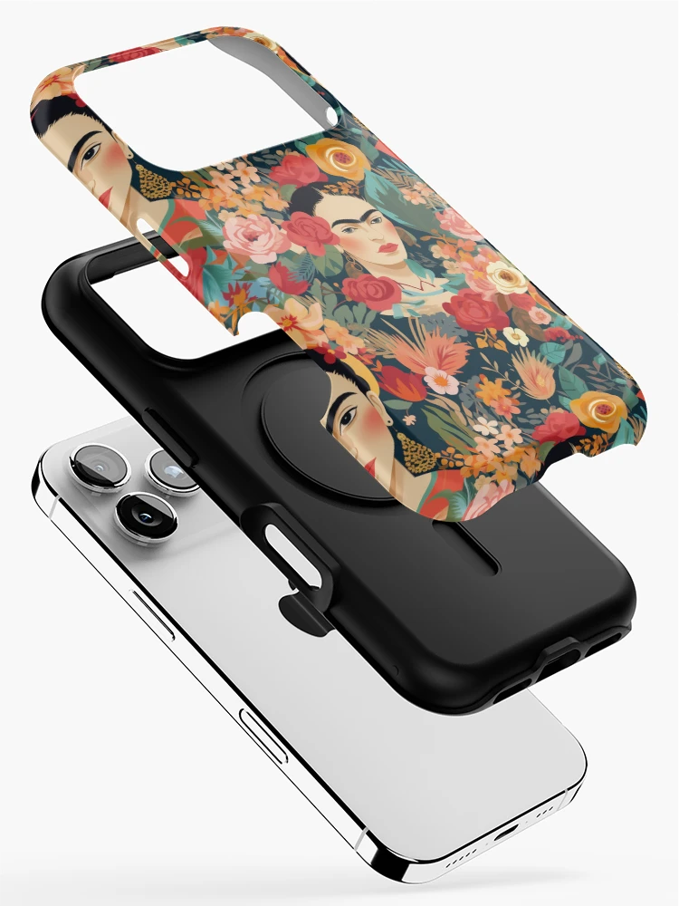 Thumbnail 2 of 4, iPhone Case, Floral Frida Kahlo designed and sold by bigmoments.