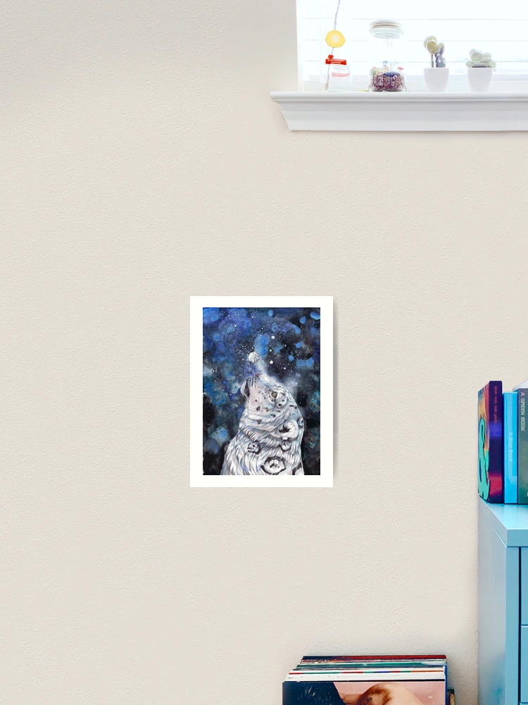 Thumbnail 2 of 3, Art Print, Frozen Moon designed and sold by Dawn Paws.