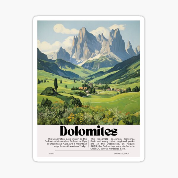 Aperçu de l'œuvre Conception d'affiche des Dolomites créée et vendue par 54372.