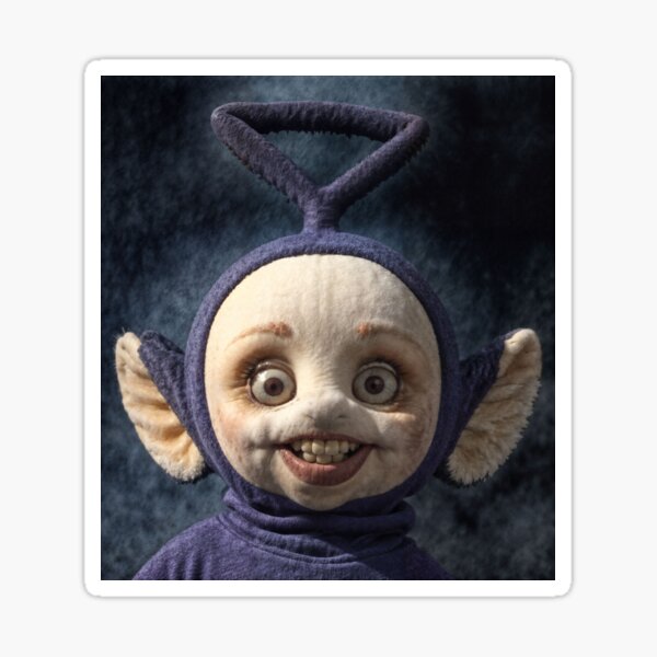 Artikelvorschau, Verfluchter fotorealistischer Teletubby Tinky Winky entworfen und verkauft von cparks13.