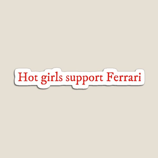Aperçu de l'œuvre fille chaude soutient Ferrari créée et vendue par TifosisStyle.