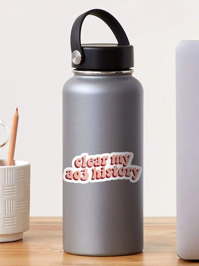 Imagen 1 de 3, Pegatina con la obra Ao3 Borrar historial, diseñada y vendida por FandomPlanet.