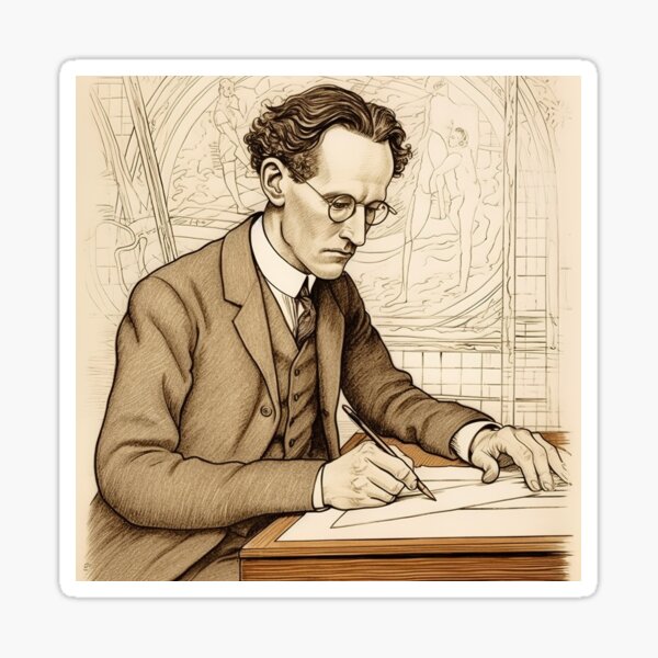 Item preview, Erwin Schrödinger científico designed and sold by ComicsFactory.