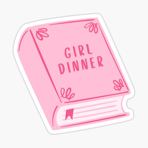 Aperçu de l'œuvre girl dinner - pink book créée et vendue par catdiasart.