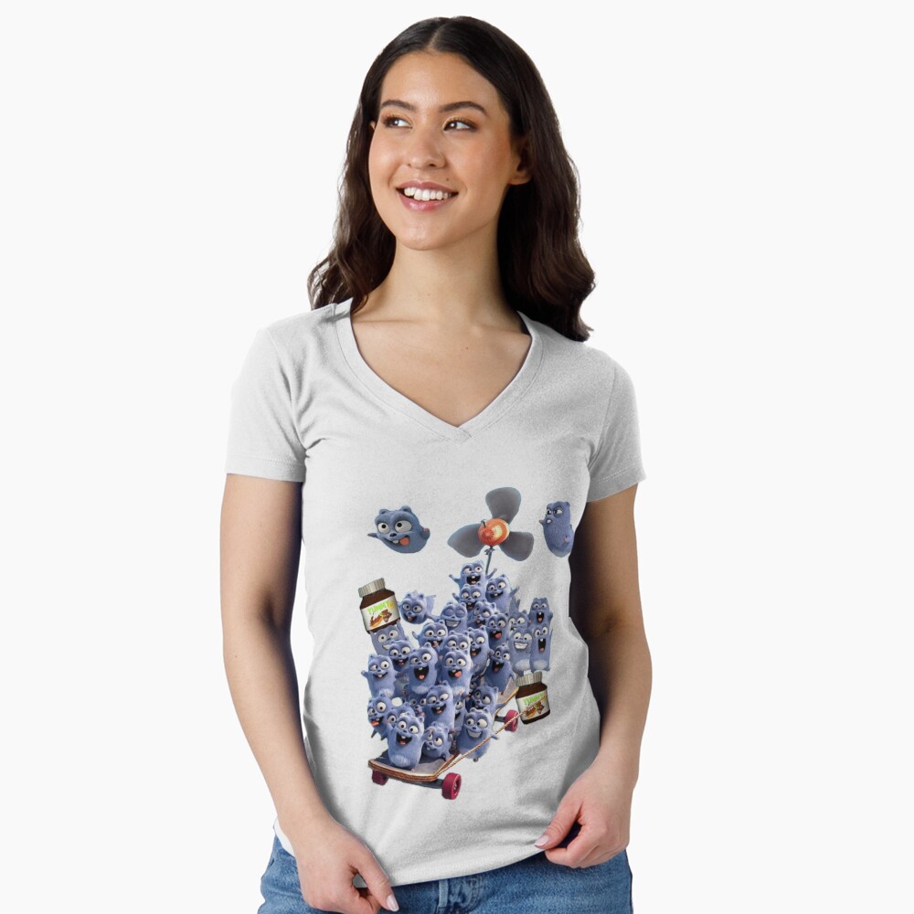 Vista previa del artículo con la obra «Camiseta entallada de cuello en V», diseñado y vendido por IllyHandma.
