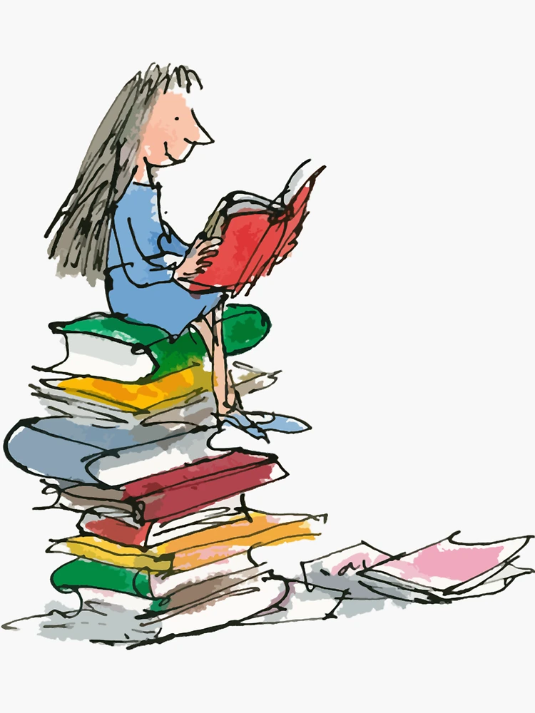 Imagen 3 de 3, Pegatina con la obra matilda leyendo, diseñada y vendida por Minicatxanhhong.