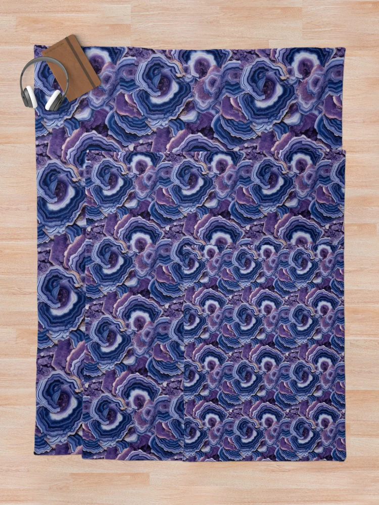 Thumbnail 5 of 6, Throw Blanket, Agate Stone Natural Pattern designed and sold by BilgePaksoylu.