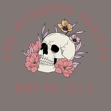 Aperçu de l'œuvre Les horreurs persistent mais moi aussi Floral Skull de Sunny-Saguaro