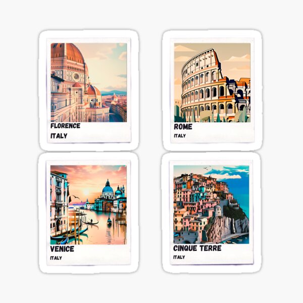 Aperçu de l'œuvre Pack autocollants de voyage Italie, Visit Italy créée et vendue par Travel Memories.