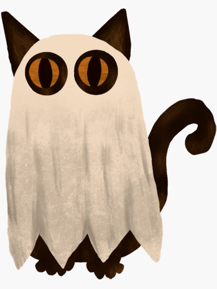 Thumbnail 3 von 3, Sticker, Geisterkatze designt und verkauft von grayfoxgoods.