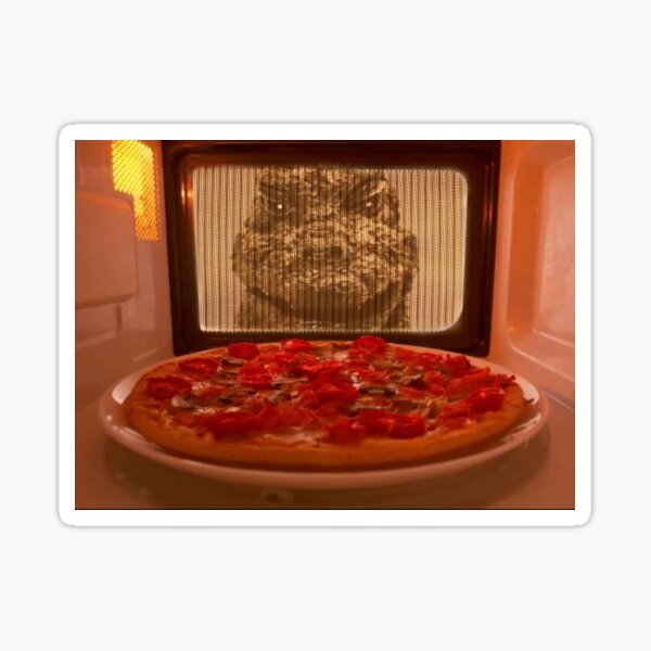 Artikelvorschau, Godzilla schaut sich Pizza an entworfen und verkauft von toocheesy.