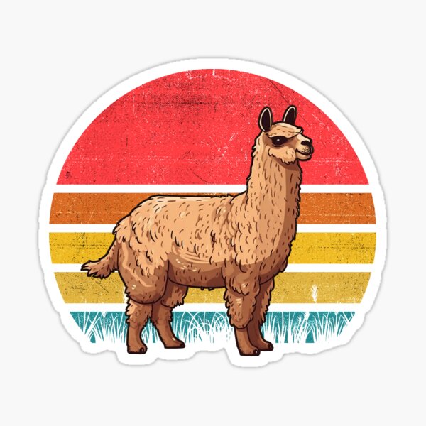 Item preview, Llama Vintage Retro Sunset designed and sold by rafaeltto.